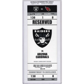 Patrick Peterson PRO DEBUT 2011 NFL Raiders Card..