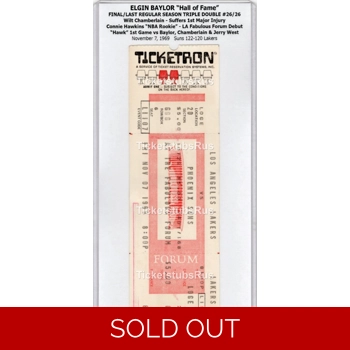 Elgin Baylor LAST TRIPLE DOUBLE 11/7/1969 Lakers..