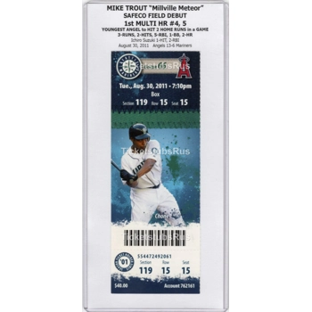 Mike Trout 1st MULTI HR #4,5 SEATTLE DEBUT 2011 ..