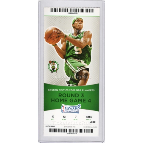 2008 NBA PLAYOFFS CELTICS vs PISTONS RD3 GM7 Full Ticket BIG THREE RAJON RONDO