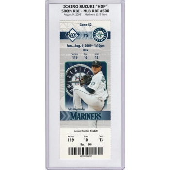 Ichiro Suzuki 500th RBI Mariners Rays 8/9/2009 F..