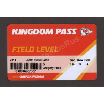 Travis Kelce NFL Debut Ticket 9/15/2013 Chiefs C..