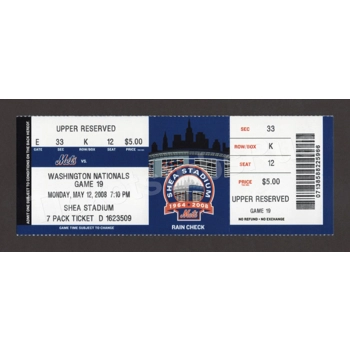 David Wright HR-104 Mets Nationals 5/12/2008 MIN..