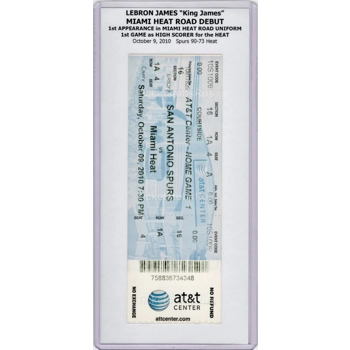 LeBron James MIAMI HEAT ROAD DEBUT 2010 Spurs He..