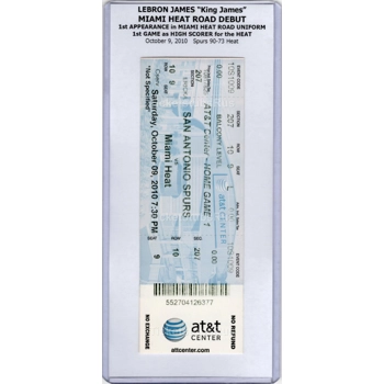 LeBron James MIAMI HEAT ROAD DEBUT 2010 Spurs He..