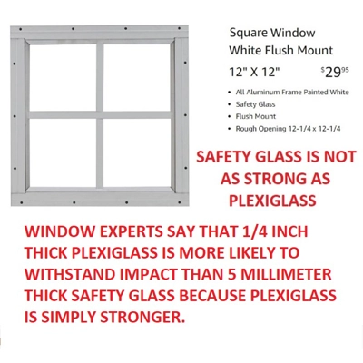 8 Garage door windows UNBREAKABLE