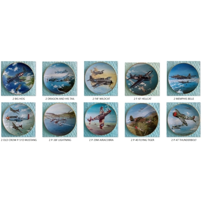 World War II Famous Planes Set of 10