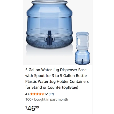 5 gallon water jug stand