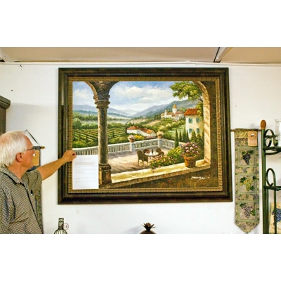 Wine Country painting reprint  on fine paper 36 high and 48 wide