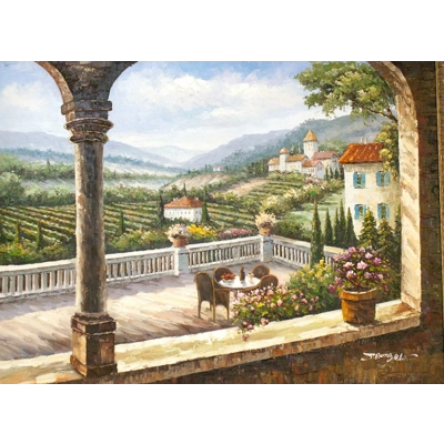 Wine Country painting reprint  on fine paper 36 high and 48 wide