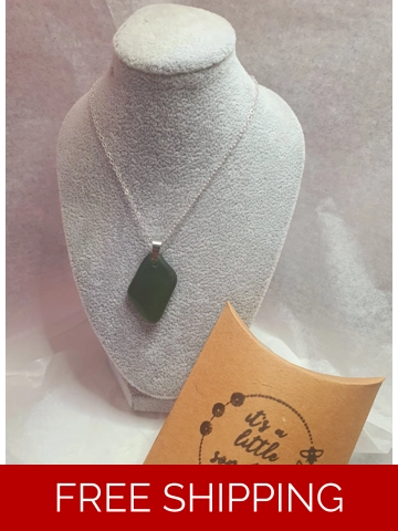 Sea Glass Necklace Greens