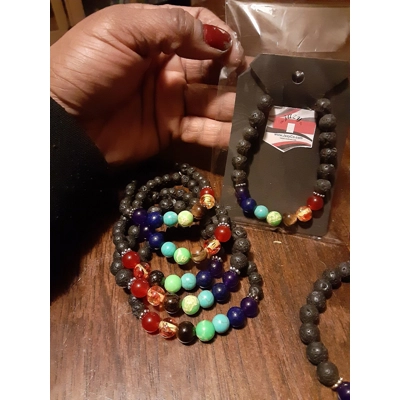Chakra Bracelet/Lava Beads