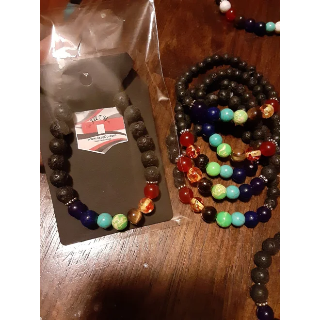 Additional Image for Chakra Bracelet/Lava Beads