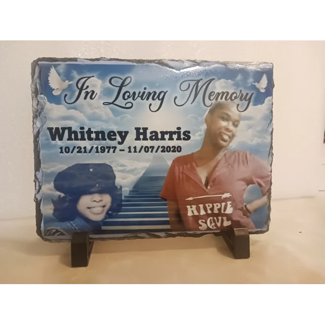 Additional Image for Personalized Memorial Photo Slate – Custom Remembrance Keepsake.