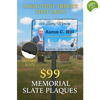 Memorial Grave Marker with Stake