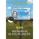 Memorial Grave Marker with Stake