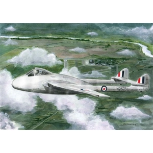 RNZAF Vampire over Ohakea