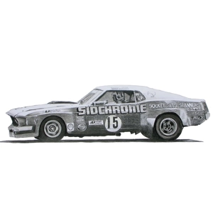 Jim Richards Sidchrome Mustang B&W
