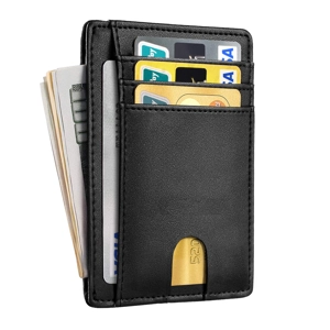 RFID Slimline Thin Leather Wallet