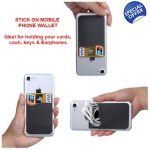 Mobile Phone Stick on Silicon Wallet