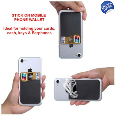 Mobile Phone Stick on Silicon Wallet title=