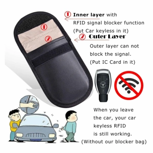RFID Blocking Faraday Car Key Pouch