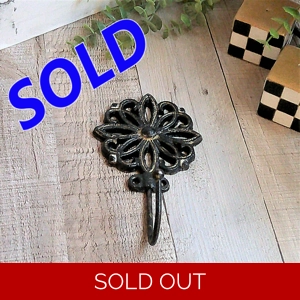 Black and Gold Decor Cast Iron Wall Hook