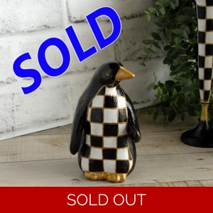 Elegant Checks Penguin Whimsy Checks Decor