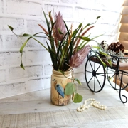 Blue Heron Vase Floral Arrangement 12 in