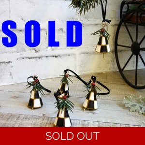 Checked Ornaments Set/5 Olde Worlde Cone Bells