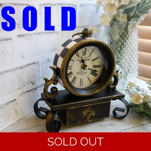 Checked Clock Bedside Table Courtly Clock