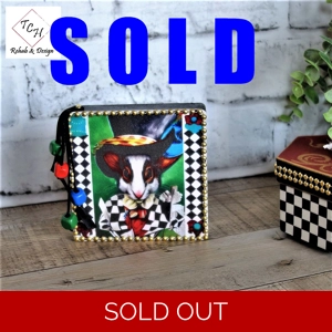 Mini Checkerboard White Rabbit Fantasy Art