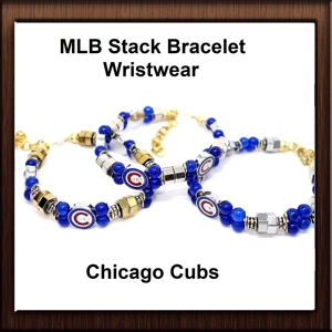 MLB Fan Stack Bracelet Chicago Cubs Wristband