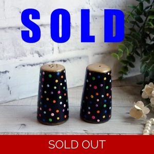 Colorful Polka Dot Salt and Pepper Shakers