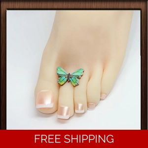 Cool Spring Butterfly Toe Ring Toe Charm The Crafty Hobbit