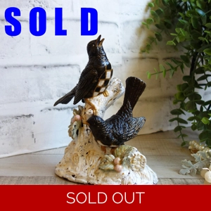 Courtly Songbird Figurine Checked Bird Decor