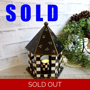 Checked Gazebo Tea Light Holder