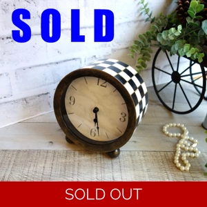 Checked Bedside Clock Buffalo Check Table Clock