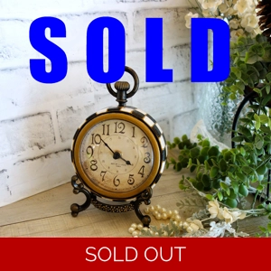 Courtly Clock Checked Clock Hand Painted Black and White Checks Clock