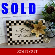 Checked Christmas Decor Christmas Sign