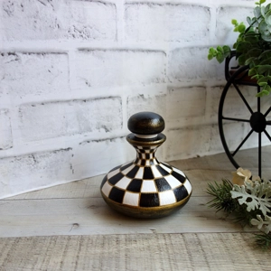 Decorative Bottle Checked Decor