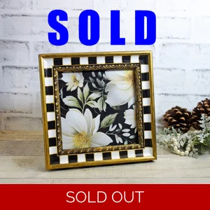 Checked PIcture Frame Studio Decor