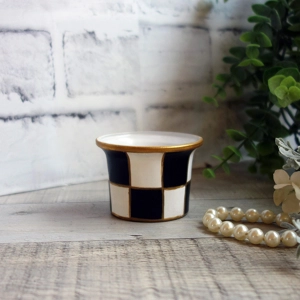 Checked Votive Candle Holder Courtly Decor