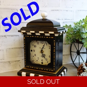Checked Mantle Clock Courtly Styled Decor