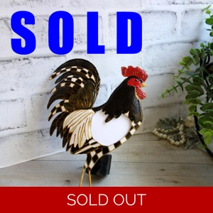 Checked Night Light Rooster Decor