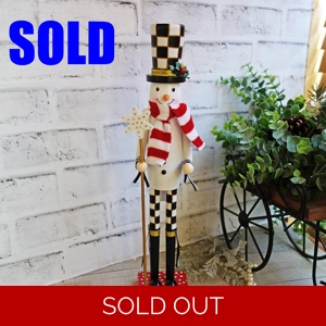 Checked Nutcracker Snowman 14.5