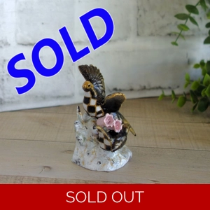 Courtly Checks Pheasant Figurine Black and White Check Decor