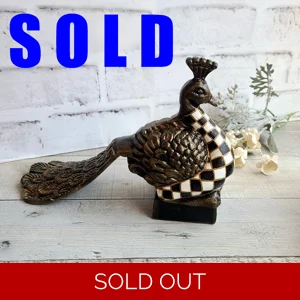 Checked Bird Figurine Peacock Statuary