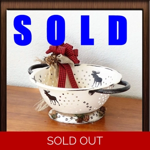 Rustic Moose Kitchen Colander