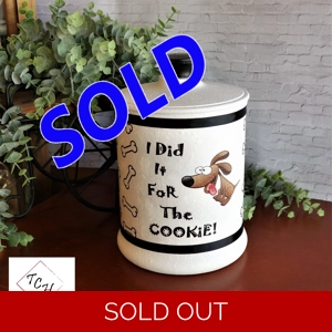 Large Funny Dog Biscuit Cookie Jar Pet Humor